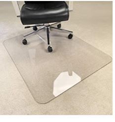 Photo 1 of Crystal Clear 1/5" Thick 40" x 47" Heavy Duty Hard Chair Mat, Can be Used on Carpet or Hard Floor