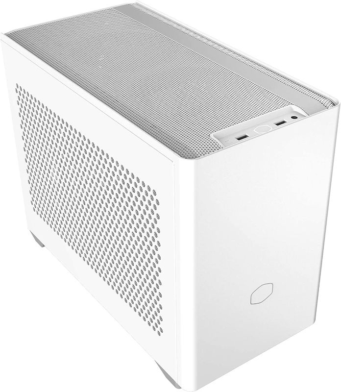 Photo 1 of Cooler Master NR200 White SFF Small Form Factor Mini-ITX Case with Vented Panel, Triple-slot GPU, Tool-Free and 360 Degree Accessibility, Without PCI Riser 14" x 8" x 11" 
