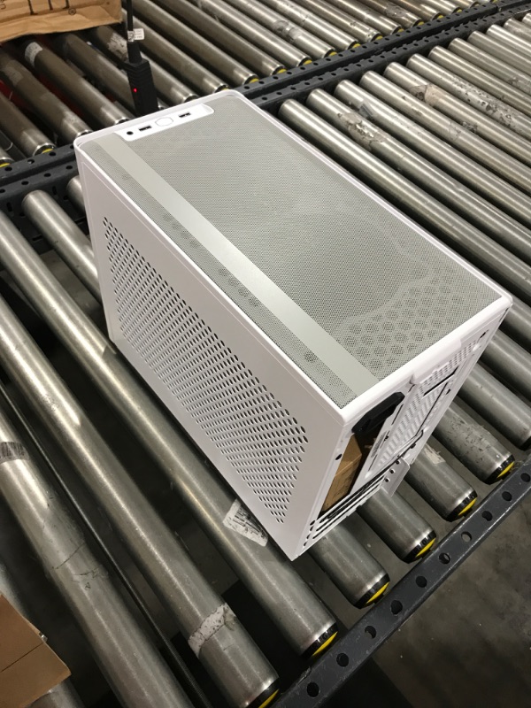 Photo 2 of Cooler Master NR200 White SFF Small Form Factor Mini-ITX Case with Vented Panel, Triple-slot GPU, Tool-Free and 360 Degree Accessibility, Without PCI Riser 14" x 8" x 11" 
