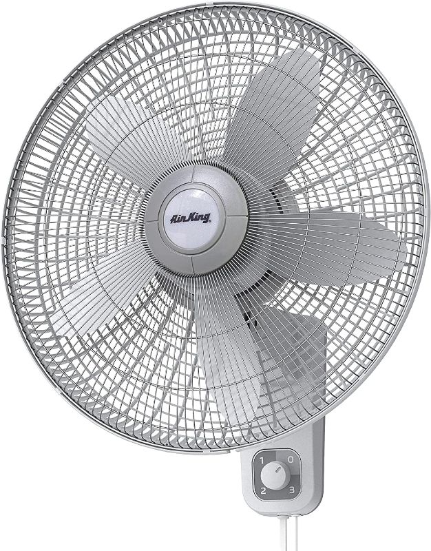 Photo 1 of Air King 9018 Commercial Grade Oscillating Wall Mount Fan, 18-Inch , White
