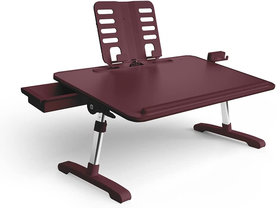 Photo 1 of Limitless TotalDesk Portable Workstation and Lap Desk with Adjustable Height & Tilt (Burgundy)
