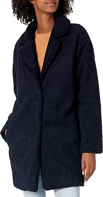 Photo 1 of Daily Ritual Women's Teddy Bear Fleece Oversized-Fit Lapel Jacket Sm