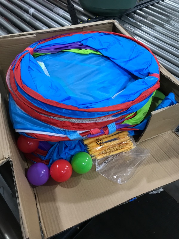 Photo 2 of 7 Piece Pop Up Tent with Bonus Play Balls - Play Tents with Tunnels and Ball Pit for Kids - Sunny Days Entertainment
