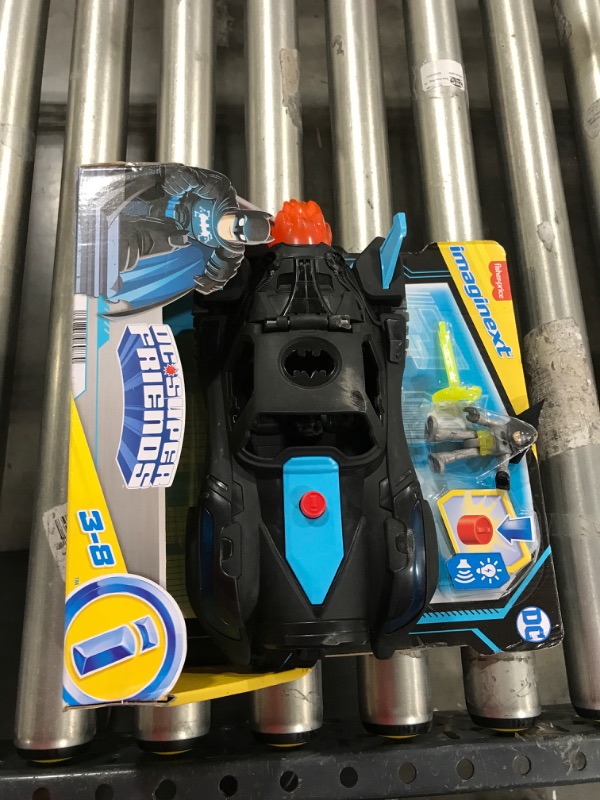 Photo 2 of Imaginext DC Super Friends Batmobile with lights and sounds, Batman toys for preschool play ages 3 years and up