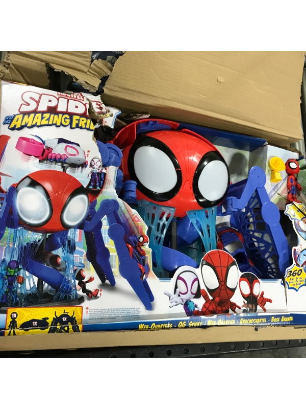 Photo 2 of Marvel Spidey and His Amazing Friends Web-Quarters Playset with Lights and Sounds, Includes Spidey Action Figure and Toy Car, for Kids Ages 3 and Up,F1461
