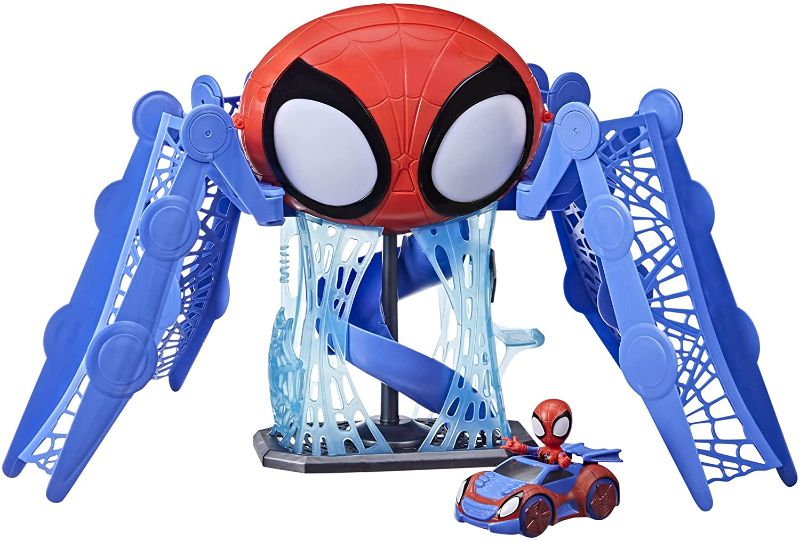 Photo 1 of Marvel Spidey and His Amazing Friends Web-Quarters Playset with Lights and Sounds, Includes Spidey Action Figure and Toy Car, for Kids Ages 3 and Up,F1461
