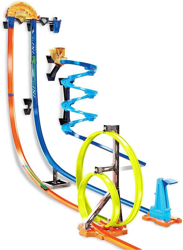 Photo 1 of Hot Wheels Track Builder Vertical Launch Set 50 Inches High 3 Stunt Configurations Ages 6 to 10 3M Command Strips 