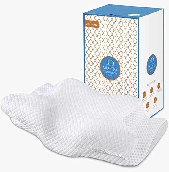 Photo 1 of Calevoit Adjustable Cervical Pillow for Neck Pain,Cervical Memory Foam Pillow,Odorless Pillows Pain Relief,Can Help with and Shoulder Relief,Detachable Pillowcase Protection Zipper

