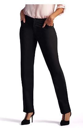 Photo 1 of Lee Women's Misses Relaxed Fit All Day Straight Leg Pant Black 10 