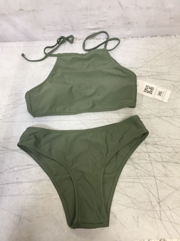 Photo 1 of Girl's Bathing Suit Bikini Olive XS