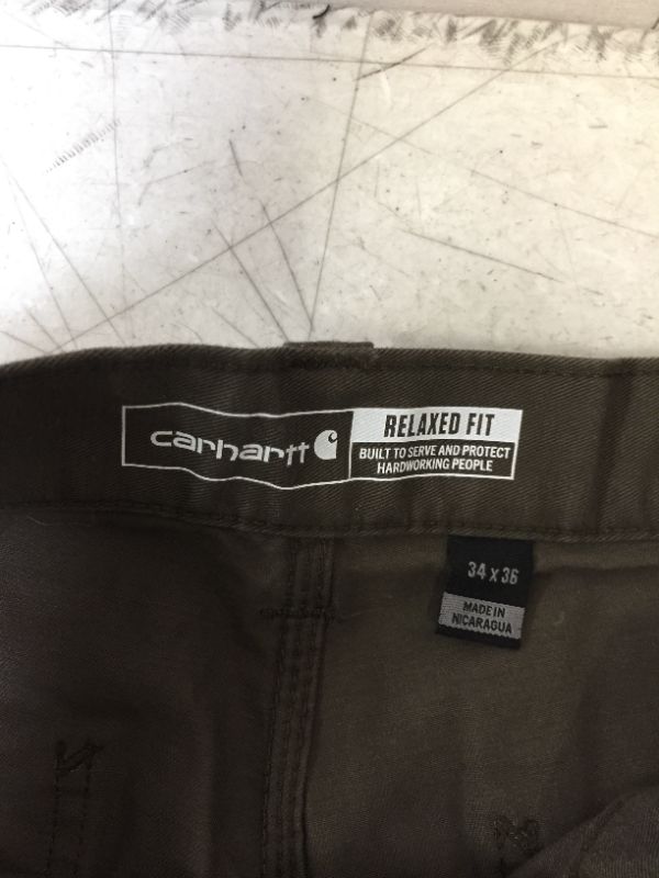 Photo 3 of CARHARTT Pants RELXED FIT Green/Gray 34 x 36