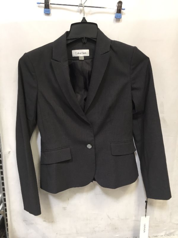 Photo 2 of Calvin Klein Women's Two Button Lux Blazer 4