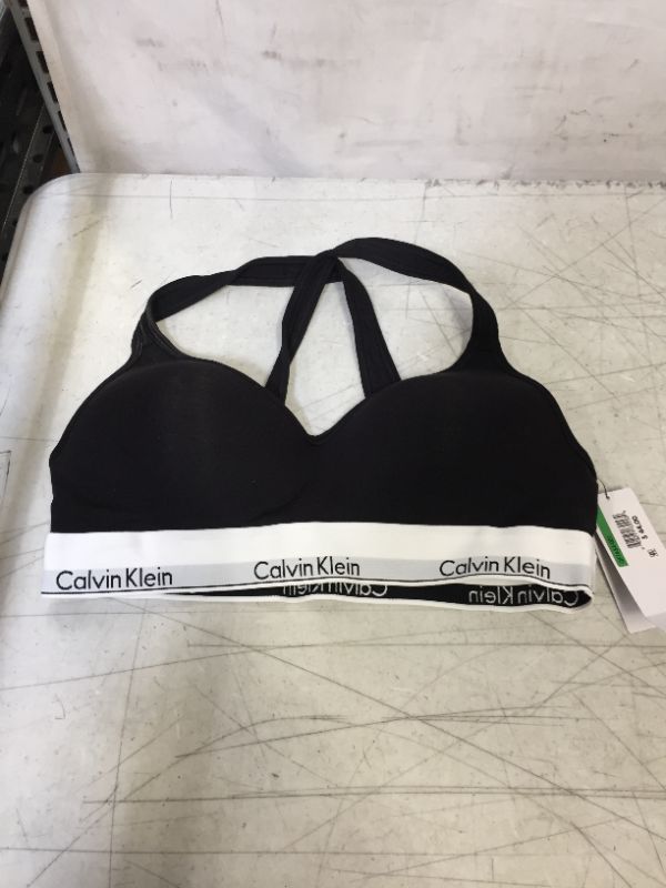 Photo 2 of Calvin Klein Women’s Modern Cotton Lightly Lined Bralette Black, Large