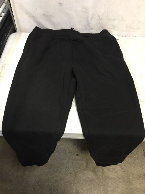 Photo 2 of Amazon Essentials Men's Fleece Jogger Pants LARGE Black