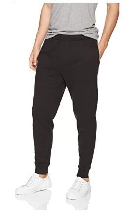 Photo 1 of Amazon Essentials Men's Fleece Jogger Pants LARGE Black