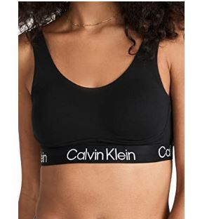 Photo 1 of Calvin Klein Women's Structure Cotton Lightly Lined Bralette Black LARGE