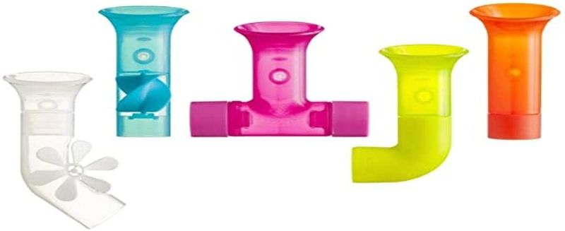 Photo 1 of Boon PIPES Building Toddler Bath Tub Toy for Kids Aged 12 Months and Up, Blue (Pack of 5)
