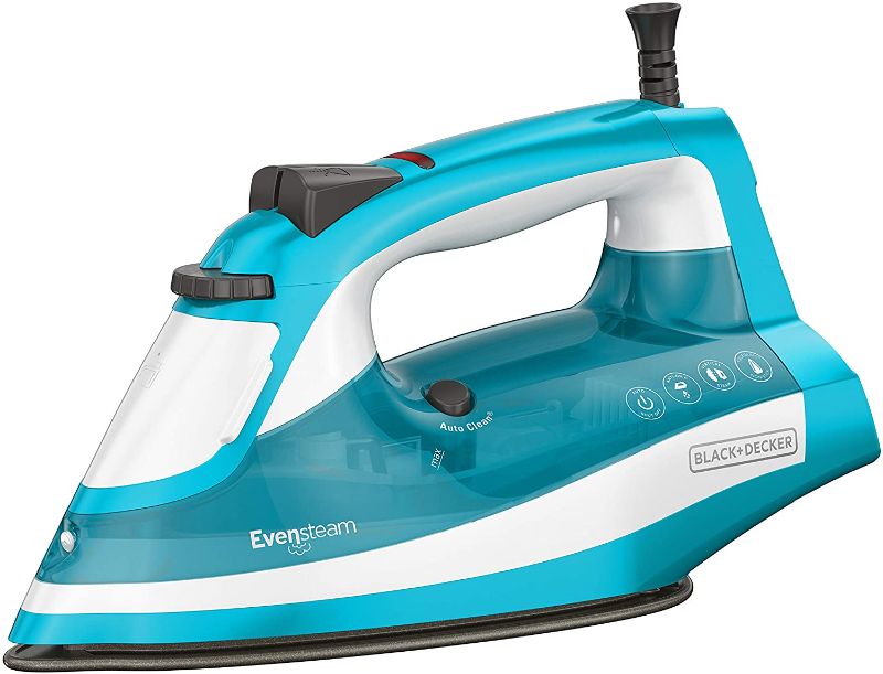 Photo 1 of BLACK+DECKER IR16X One-Step Garment Steam Iron with Stainless Nonstick Soleplate, One Size, Turquoise
