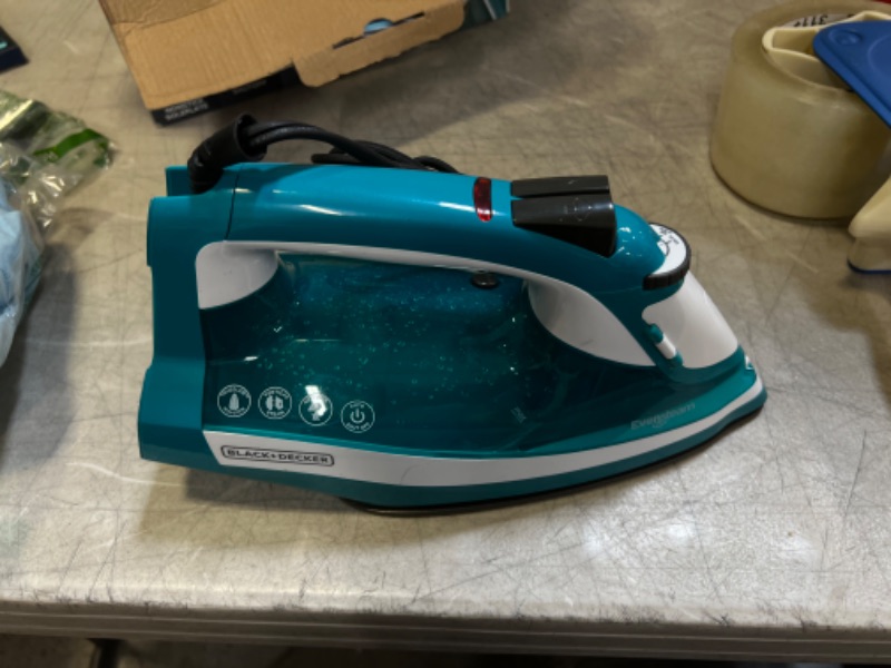 Photo 2 of BLACK+DECKER IR16X One-Step Garment Steam Iron with Stainless Nonstick Soleplate, One Size, Turquoise
