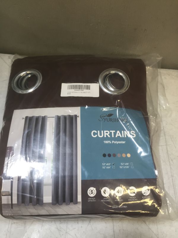Photo 2 of YURIHOME Blackout Curtains for Bedroom - Thermal Insulated Window Drapes for Room and Sliding Glass Door ( 2 Panels of Set, 52W x 63L, Coffee )
