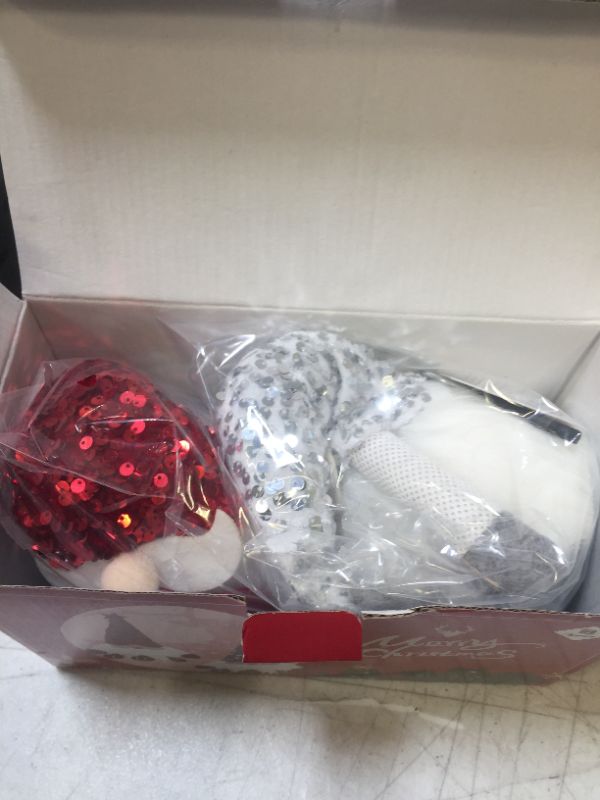 Photo 1 of Christmas Gnomes Lighted Decorations Swedish Tomte-2Pcs Handmade Holiday Plush Gnome Elf Ornaments Scandinavian Home Decor and Gifts Love for Men/Women
