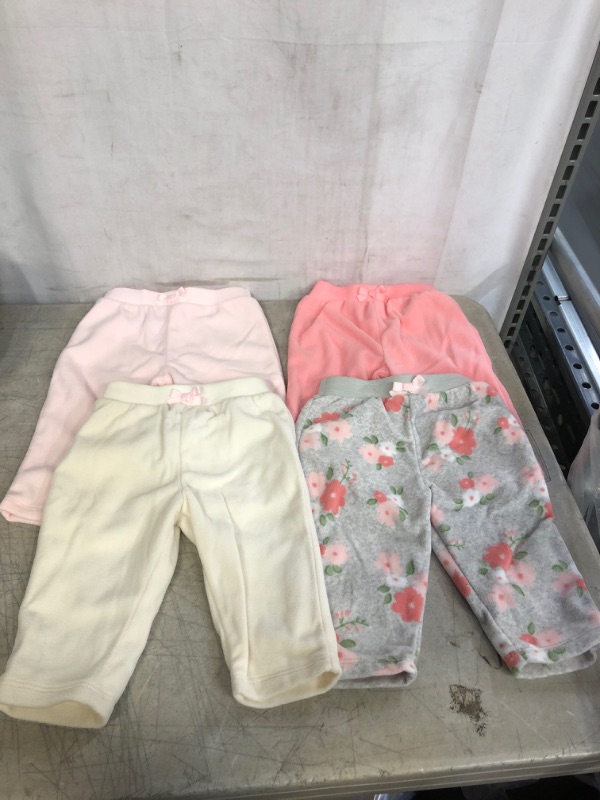 Photo 1 of 4PK BABY PANTS, SIZE 6/9 MOS 