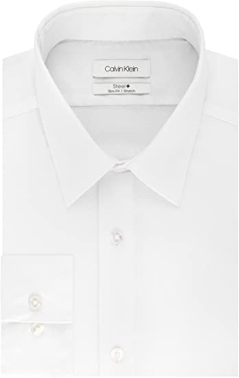 Photo 1 of Calvin Klein Men's Dress Shirt Slim Fit Non Iron Stretch Solid
, SIZE 15 1/2 32-33