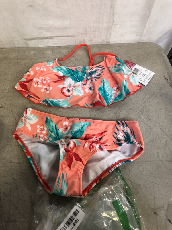 Photo 1 of Kanu Surf Girls' Alania Flounce Bikini Beach Sport 2 Piece Swimsuit, SIZE 12