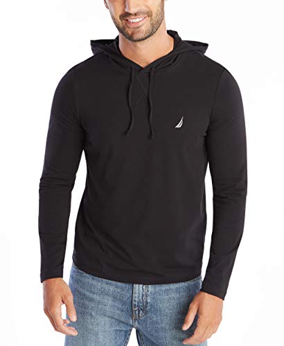 Photo 1 of Nautica Men's Long Sleeve Pullover Hoodie Sweatshirt, True Black, Medium, SIZE M