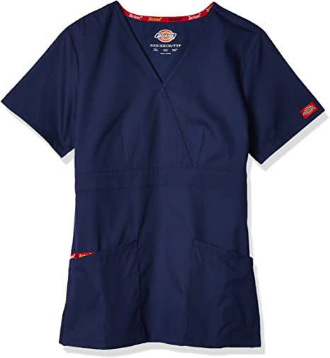 Photo 1 of Dickies Women's EDS Signature Mock Wrap Top with Multiple Instrument Loop, SIZE XXS 