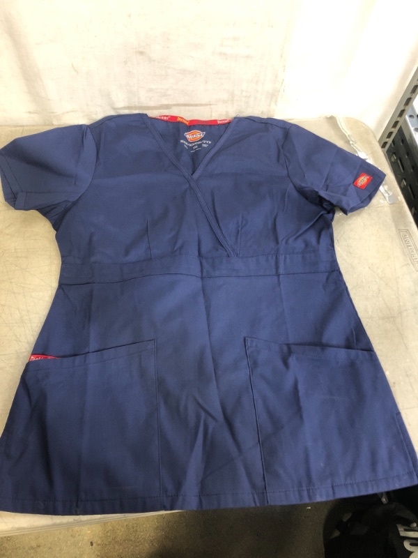 Photo 2 of Dickies Women's EDS Signature Mock Wrap Top with Multiple Instrument Loop, SIZE XXS 