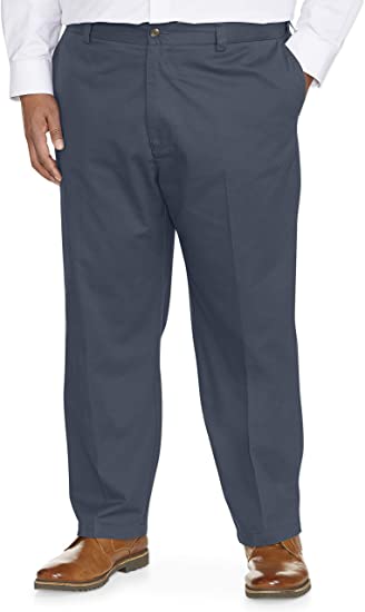 Photo 1 of Amazon Essentials Men's Big & Tall Loose-fit Wrinkle-Resistant Flat-Front Chino Pant fit by DXL, SIZE 46X34