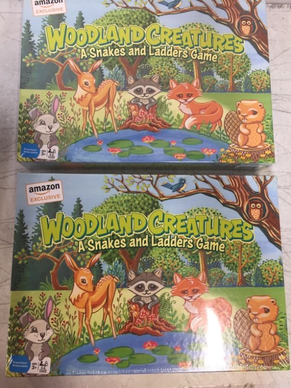 Photo 1 of Woodland Creatures Snakes and Ladders Game (Amazon Exclusive) – No Reading Required – Preschool,  2 COUNT