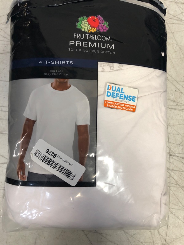 Photo 3 of  Fruit of the Loom Men's Premium Tag-Free Cotton Undershirts SIZE XL 