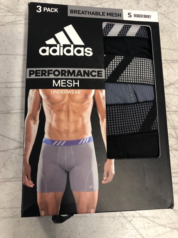 Photo 2 of adidas Men's Sport Performance Mesh Boxer Brief Underwear (3-Pack)
SIZE SMALL - OPENED BOX TO TAKE PHOTO