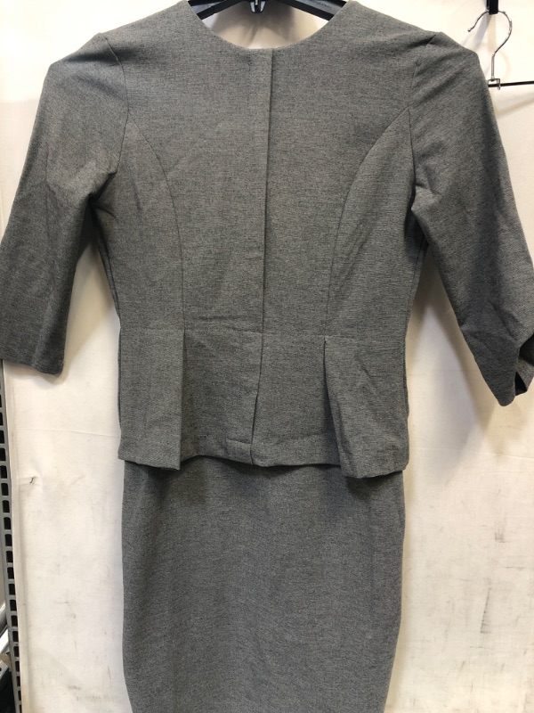 Photo 2 of HOMEYEE Women's 3/4 Sleeve Office Wear Peplum Dress with Belt B473
SIZE M