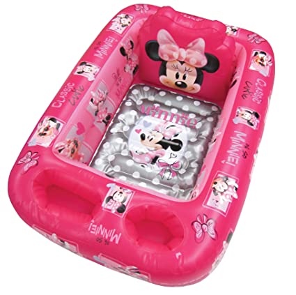 Photo 1 of Disney Minnie Mouse Inflatable Safety Bathtub for Babies with Cushioned Support, Pink, 30.5"x20.5"x7" For ages 12-24 months