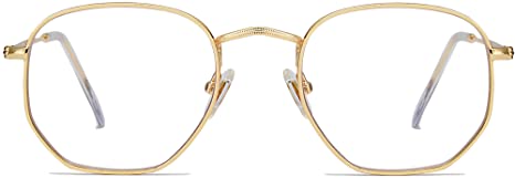 Photo 1 of SOJOS Small Blue Light Blocking Glasses Hexagonal Eyeglasses Frame Anti Blue Ray Glasses One and Only SJ5036 