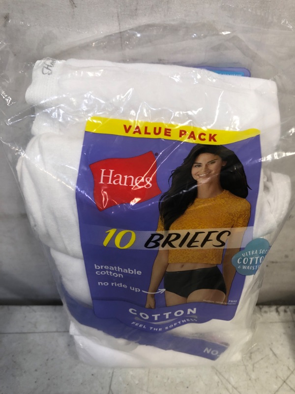 Photo 4 of Hanes Women's Cotton Brief Underwear Multi-packs, Available in Regular and Plus Sizes (Colors May Vary)
SIZE 10/3XL