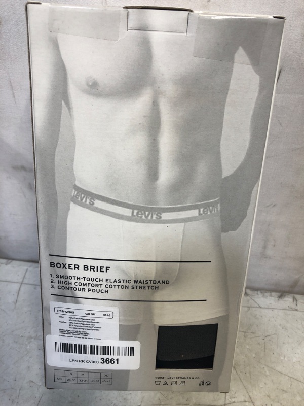Photo 3 of Levi's Mens Boxer Briefs Cotton Stretch Underwear For Men 4 Pack
FACTORY SEALED  SIZE L