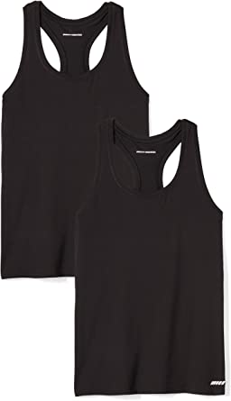 Photo 1 of Amazon Essentials Women's Tech Stretch Relaxed-Fit Racerback Tank Top, Pack of 2
SIZE M