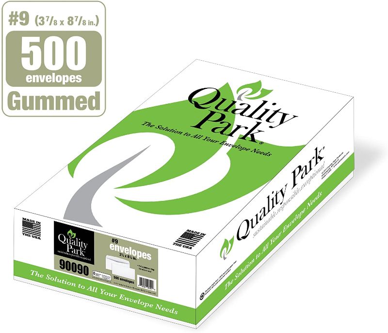 Photo 1 of Quality Park Business Envelopes (QUA90090), Super White, #9 
STANDARD #9 BUSINESS ENVELOPES: 3 7/8 x 8 8 7/8