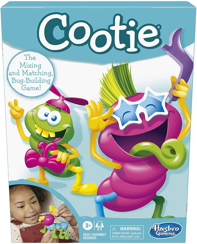 Photo 1 of Hasbro Gaming Cootie Mixing and Matching Bug-Building Game for Preschoolers and Kids Ages 3 and Up, for 2-4 Players
