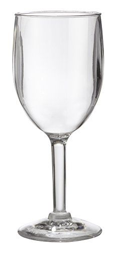 Photo 1 of G.E.T. Heavy-Duty Reusable Shatterproof Plastic Wine Glasses, 8 Ounce, Clear (Set of 4)
