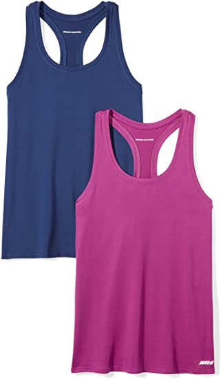 Photo 1 of Amazon Essentials Women's Tech Stretch Relaxed-Fit Racerback Tank Top, Pack of 2
SIZE M