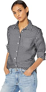 Photo 1 of Amazon Essentials Women's Classic-Fit Long-Sleeve Button-Down Poplin Shirt xl