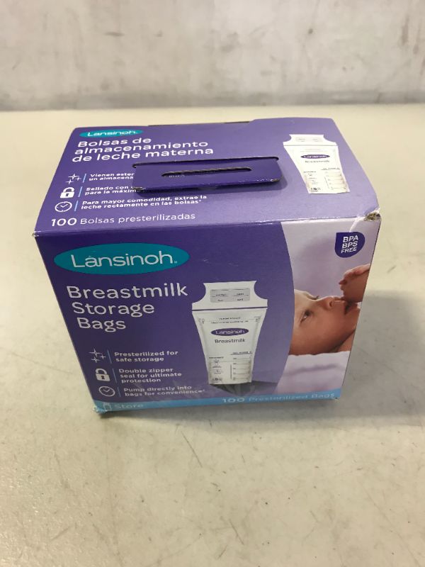 Photo 3 of Lansinoh Breastmilk Storage Bags With Convenient Pour Spout Double Zipper Seal
1 Count (Pack of 1) MINOR DAMAGES TO PACKAGING 