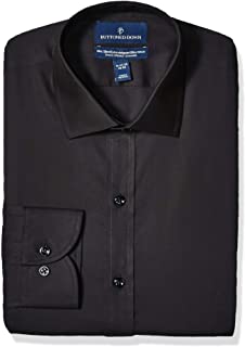 Photo 1 of Buttoned Down Men's Xtra-Slim Fit Stretch Poplin Dress Shirt, Supima Cotton Non-Iron, Spread-Collar SIZE 16