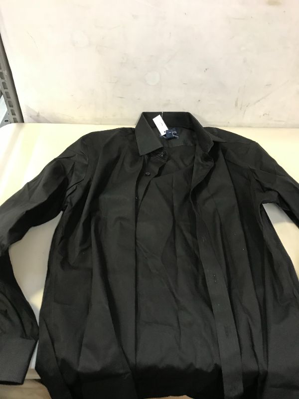 Photo 1 of Buttoned Down Men's Xtra-Slim Fit Stretch Poplin Dress Shirt, Supima Cotton Non-Iron, Spread-Collar size 16