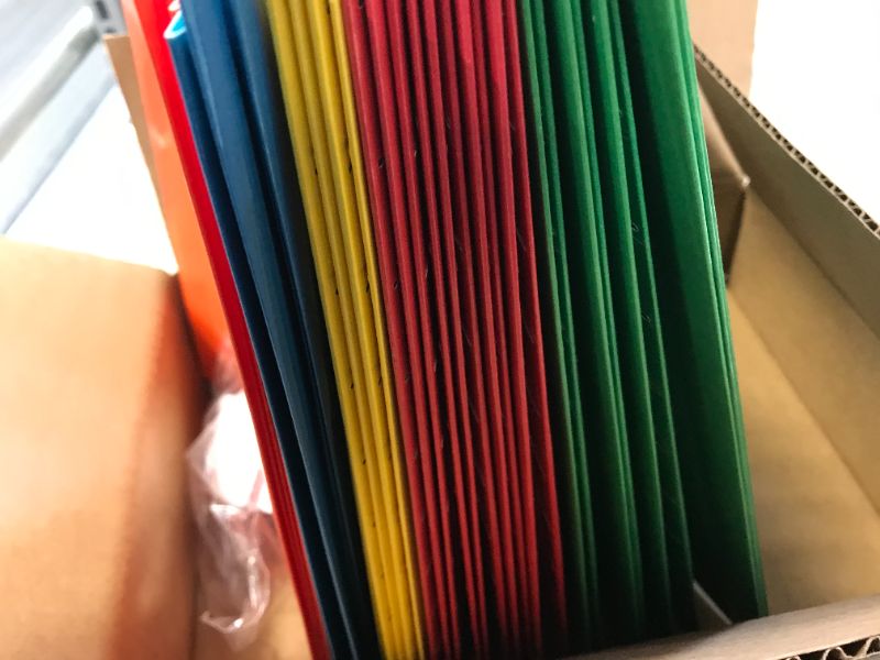 Photo 2 of Pendaflex Reinforced Hanging Folders, Letter Size, Assorted Colors (Green, Blue, Red, Yellow, Orange) 1/5 Cut, Tabs and Inserts, 25/Box (41522AMZ)
